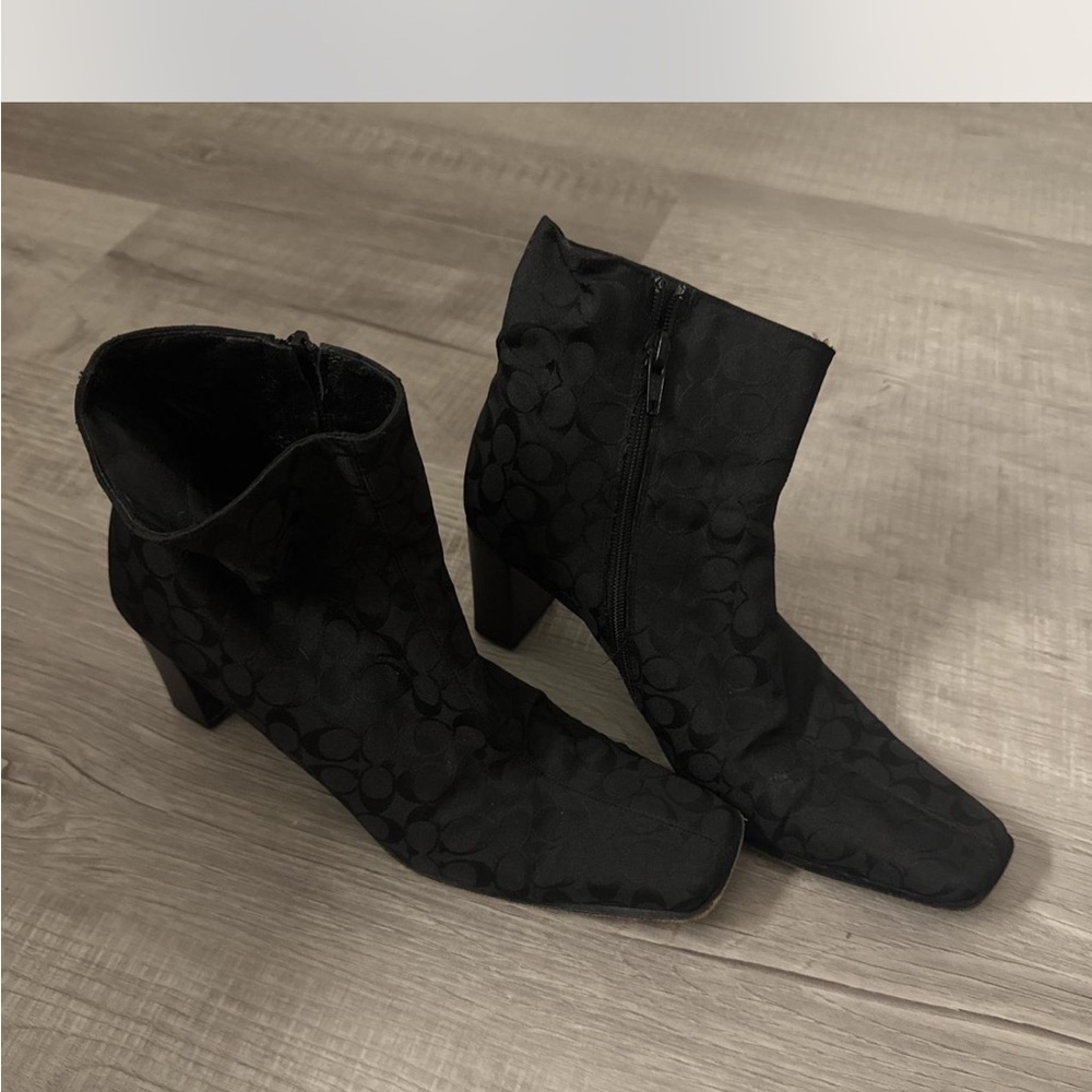 Elegant Black Ankle Boots Coach